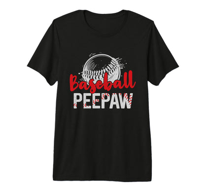 Mens Baseball Peepaw Fathers Day Dad T-Shirt - Custom Art Print for Adults - T-Shirt, Sweatshirt, Hoodie