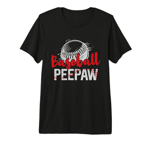 Mens Baseball Peepaw Fathers Day Dad T-Shirt - Custom Art Print for Adults - T-Shirt, Sweatshirt, Hoodie