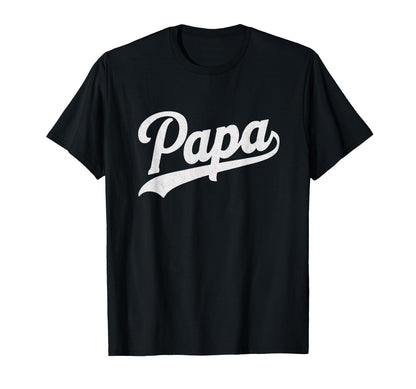 Papa Baseball Script T-Shirt - Custom Art Print Men Women - T-Shirt, Sweatshirt, Hoodie