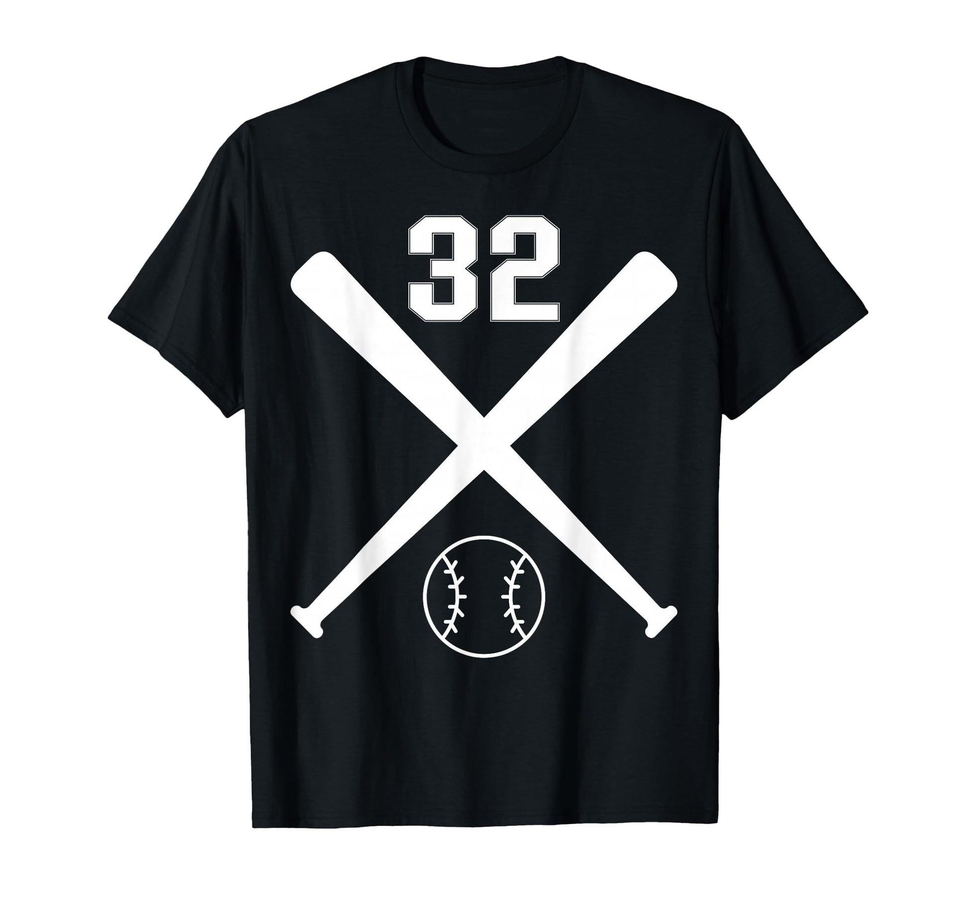 Baseball Softball Number 32 T-Shirt - Trendy Graphic Unisex - T-Shirt, Sweatshirt, Hoodie