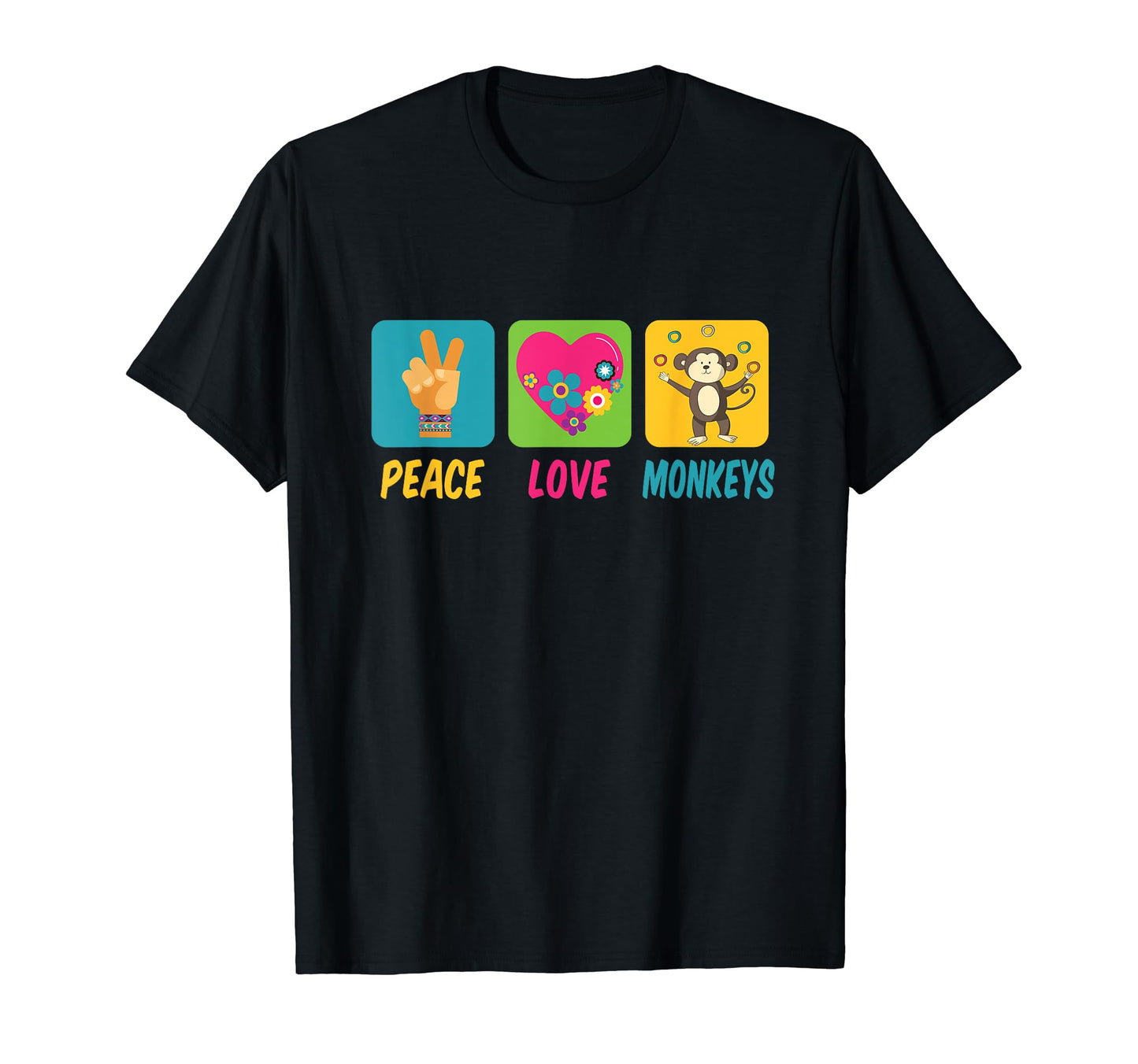 Monkeys Love And Peace T-Shirt - Streetwear Style Men Women - T-Shirt, Sweatshirt, Hoodie