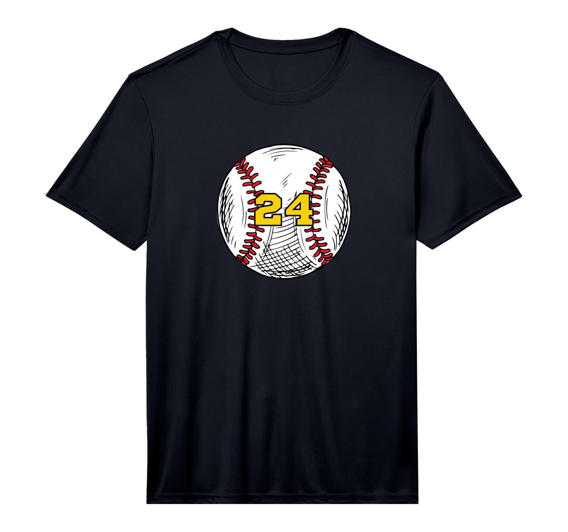 Baseball Softball Number 24 T-Shirt - Casual Everyday Wear for Adults - T-Shirt, Sweatshirt, Hoodie