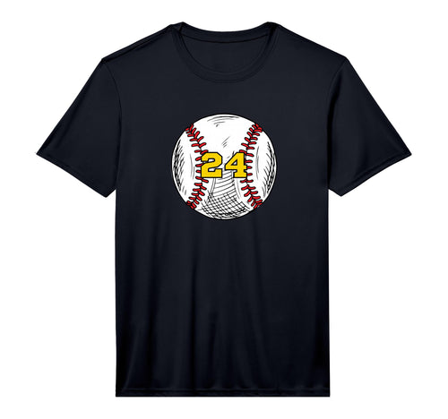 Baseball Softball Number 24 T-Shirt - Casual Everyday Wear for Adults - T-Shirt, Sweatshirt, Hoodie