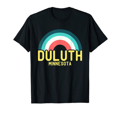 Duluth Minnesota Rainbow T-Shirt - Fun Novelty Design for Adults - T-Shirt, Sweatshirt, Hoodie