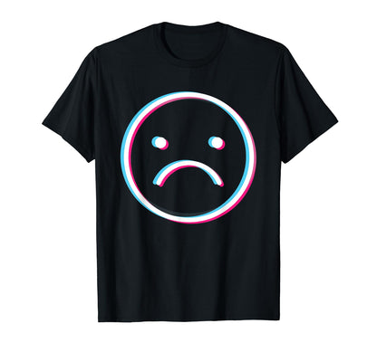 Sad Face Vaporwave Aesthetic Japanese T-Shirt - Fun Novelty Design Unisex - T-Shirt, Sweatshirt, Hoodie