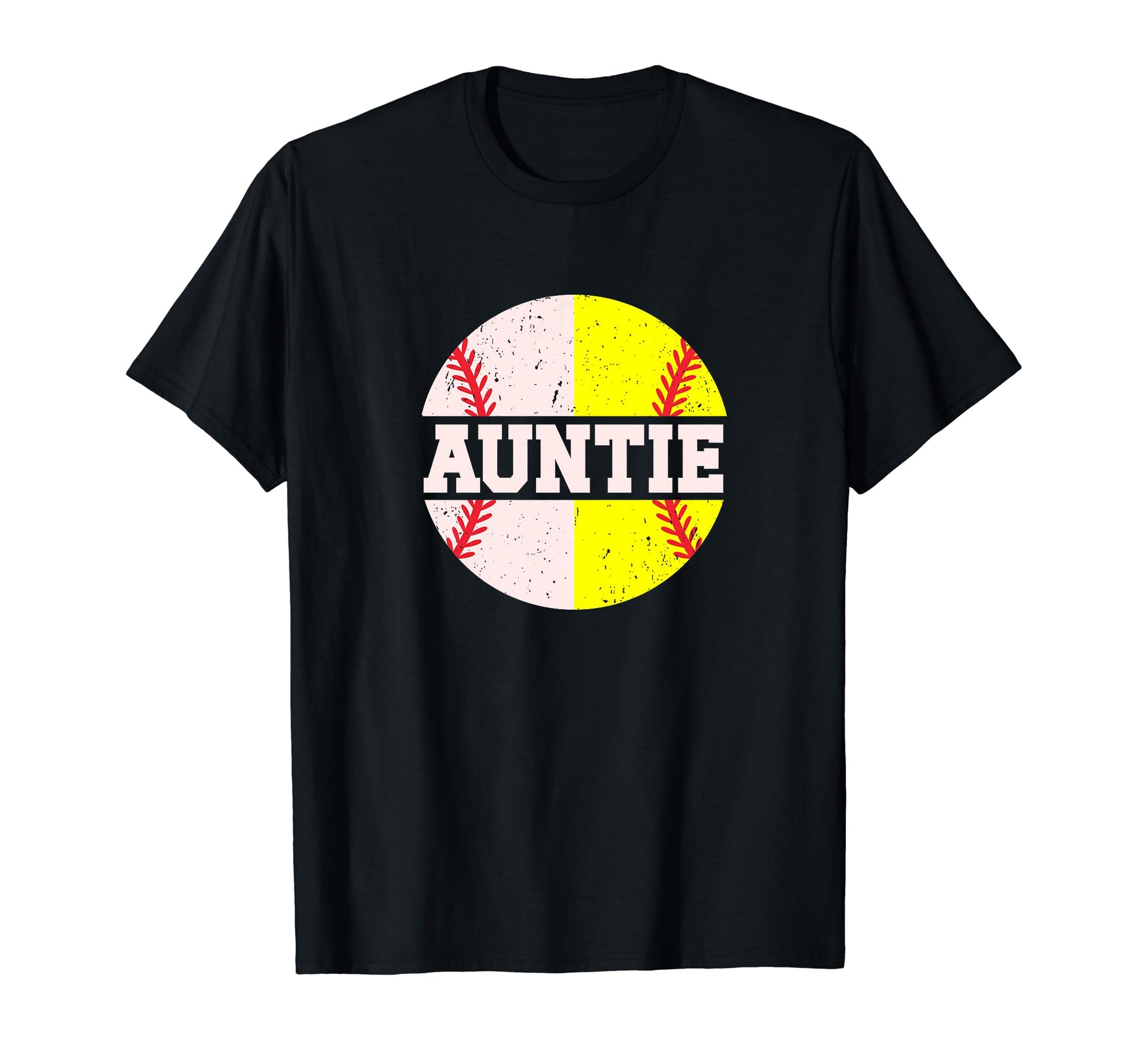 Auntie Baseball Softball Aunt Softball T-Shirt - Unique Graphic Men Women - T-Shirt, Sweatshirt, Hoodie