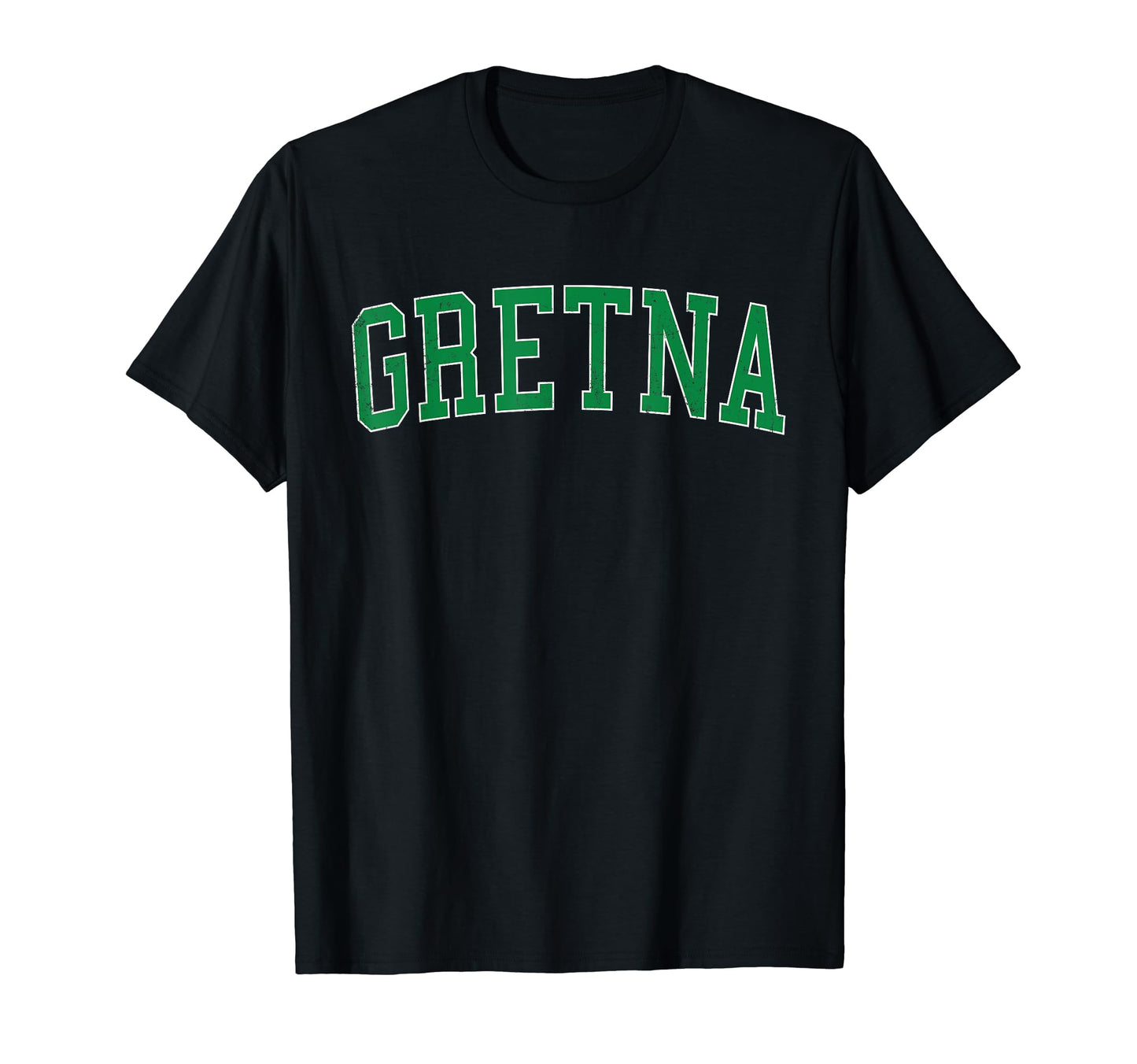 Gretna La Distressed Green Varsity T-Shirt - Aesthetic Graphic Men Women - T-Shirt, Sweatshirt, Hoodie