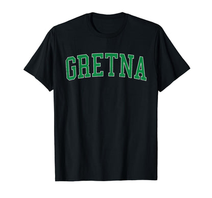 Gretna La Distressed Green Varsity T-Shirt - Aesthetic Graphic Men Women - T-Shirt, Sweatshirt, Hoodie
