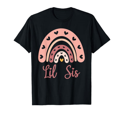Lil Sis Birthday Rainbow Boho Lil Sis T-Shirt - Aesthetic Graphic Unisex - T-Shirt, Sweatshirt, Hoodie