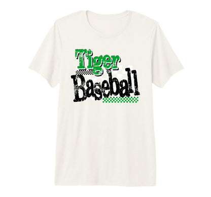 Tiger Baseball Mom Game Day Green T-Shirt - Minimalist Print for Adults - T-Shirt, Sweatshirt, Hoodie