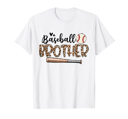 Funny Baseball Brother Leopard T-Shirt - Fun Novelty Design Men Women - T-Shirt, Sweatshirt, Hoodie