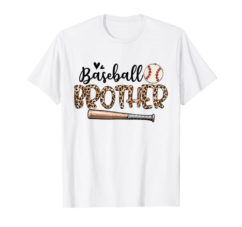 Funny Baseball Brother Leopard T-Shirt - Fun Novelty Design Men Women - T-Shirt, Sweatshirt, Hoodie