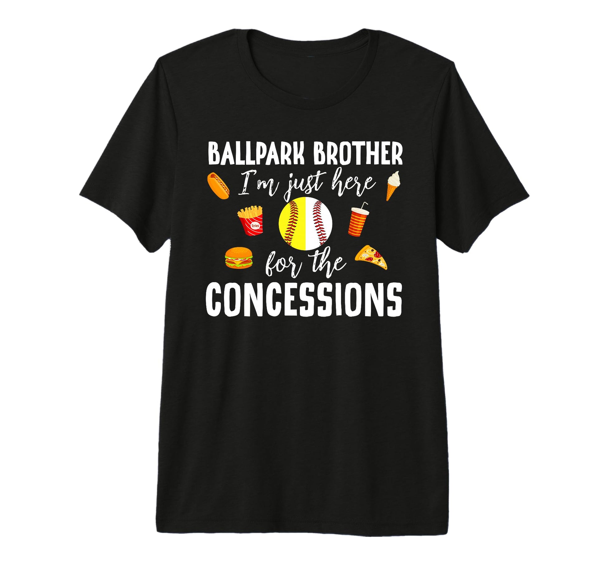 Ballpark Brother Funny Softball T-Shirt - Casual Everyday Wear for Adults - T-Shirt, Sweatshirt, Hoodie