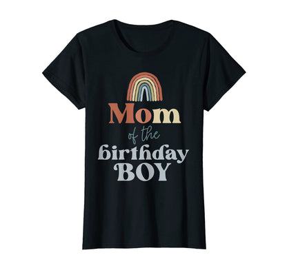 Womens Mom Birthday Boho Rainbow Party T-Shirt - Streetwear Style Unisex - T-Shirt, Sweatshirt, Hoodie