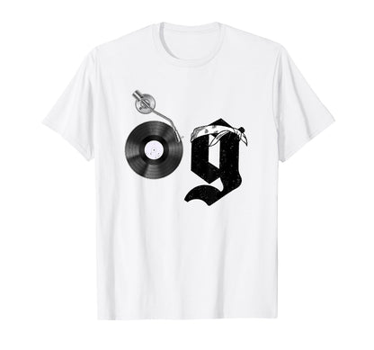 Old School Dad Og Hip Hop Head Vinyl T-Shirt - Streetwear Style Men Women - T-Shirt, Sweatshirt, Hoodie