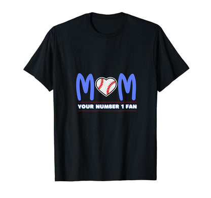 Baseball Mom Game Day Baseball Heart T-Shirt - Trendy Graphic for Adults - T-Shirt, Sweatshirt, Hoodie
