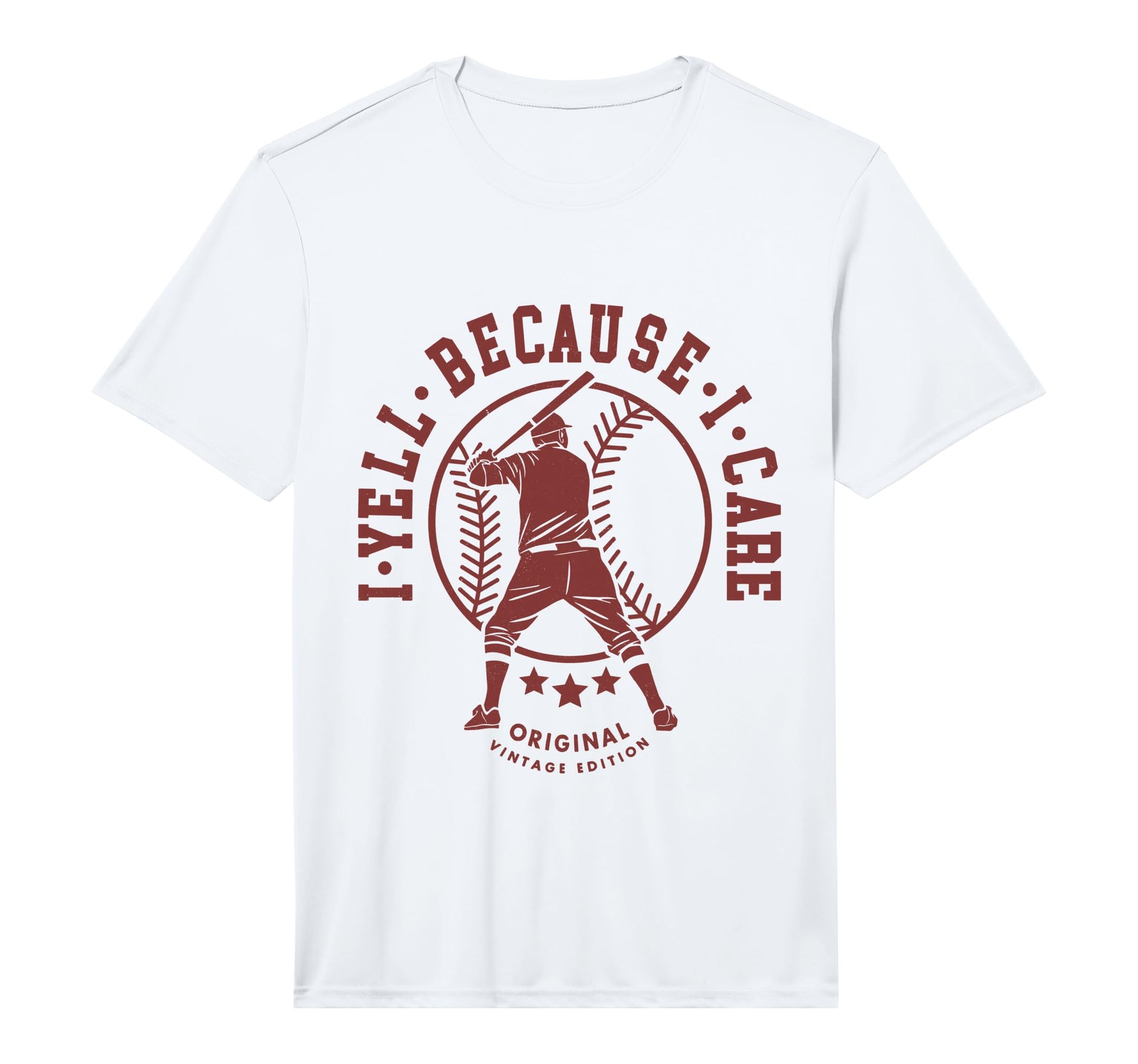 Mens I Yell Because I Care Sports T-Shirt - Fun Novelty Design Men Women - T-Shirt, Sweatshirt, Hoodie