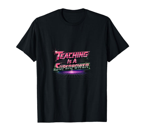 Teacher Appreciation Synthwave T-Shirt - Minimalist Print for Adults - T-Shirt, Sweatshirt, Hoodie