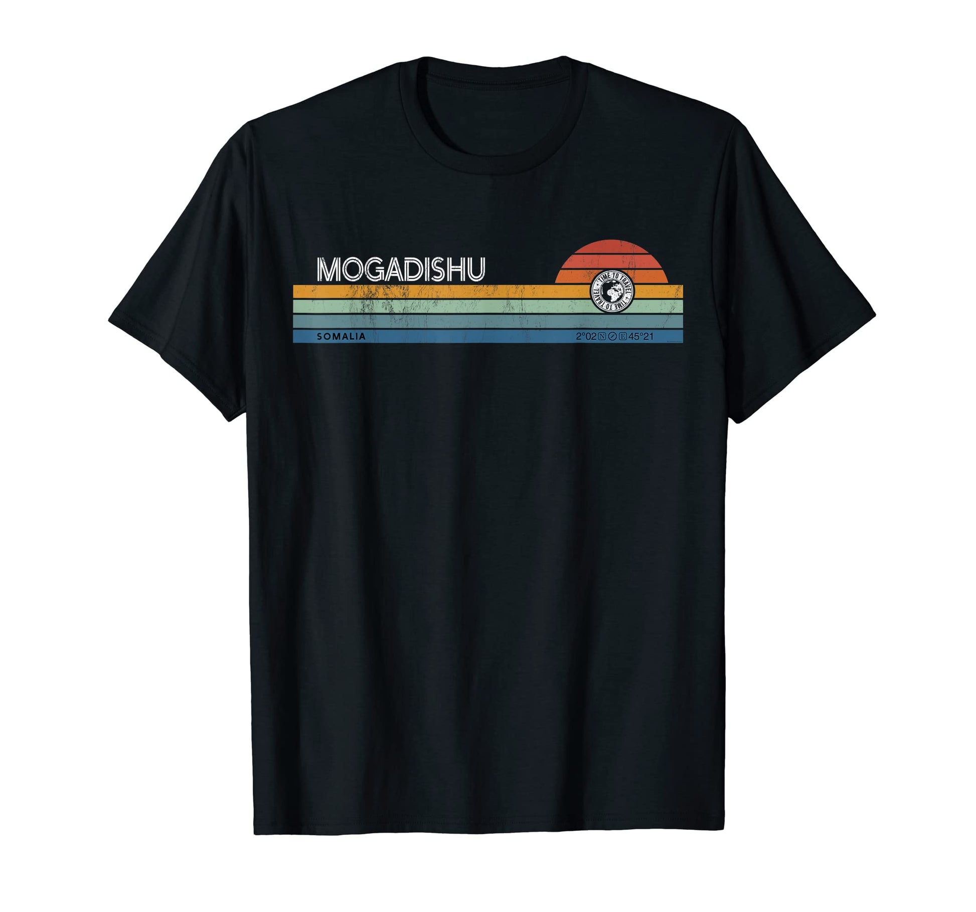 Mogadishu Somalia Sunset Rainbow Synth T-Shirt - Streetwear Style Unisex - T-Shirt, Sweatshirt, Hoodie