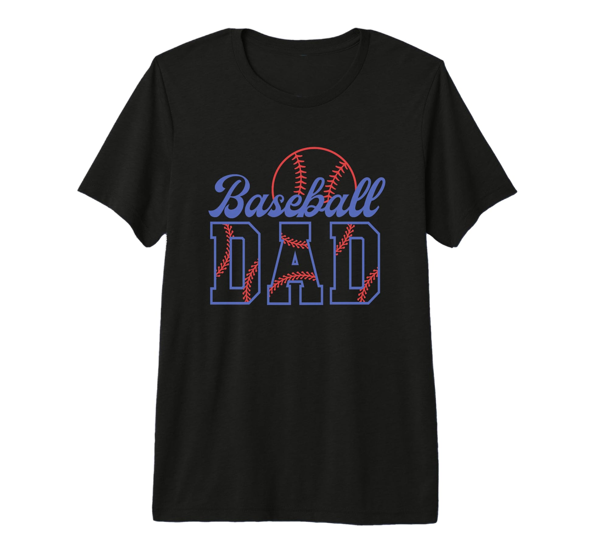 Baseball Dad Tri Blend T-Shirt - Custom Art Print Unisex - T-Shirt, Sweatshirt, Hoodie