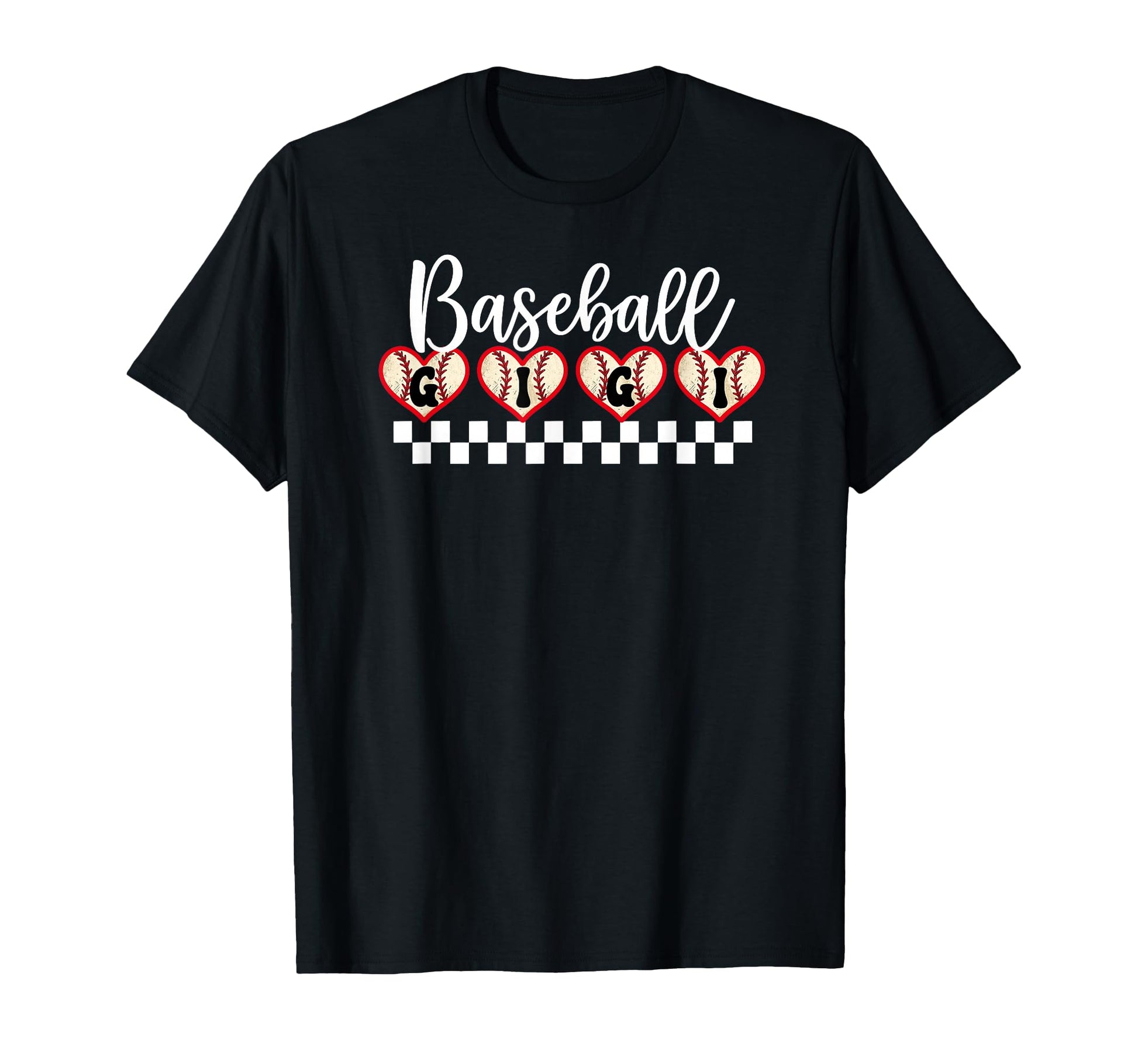 Baseball Grandma Gigi Nana Heart T-Shirt - Aesthetic Graphic Unisex - T-Shirt, Sweatshirt, Hoodie