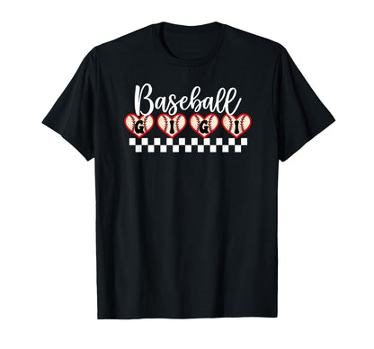 Baseball Grandma Gigi Nana Heart T-Shirt - Aesthetic Graphic Unisex - T-Shirt, Sweatshirt, Hoodie
