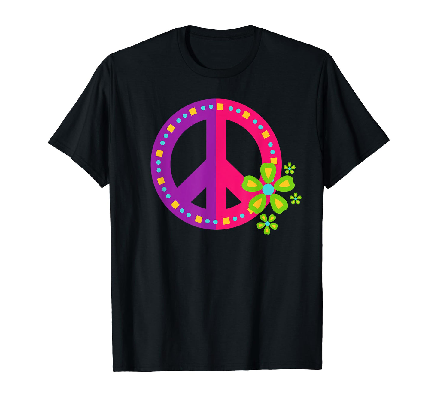 Peace Sign Love 60S 70S Tie Die T-Shirt - Fun Novelty Design Men Women - T-Shirt, Sweatshirt, Hoodie