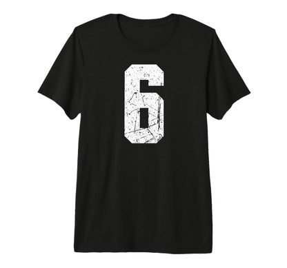 Sport Team Number 6 Tri Blend T-Shirt - Minimalist Print Men Women - T-Shirt, Sweatshirt, Hoodie