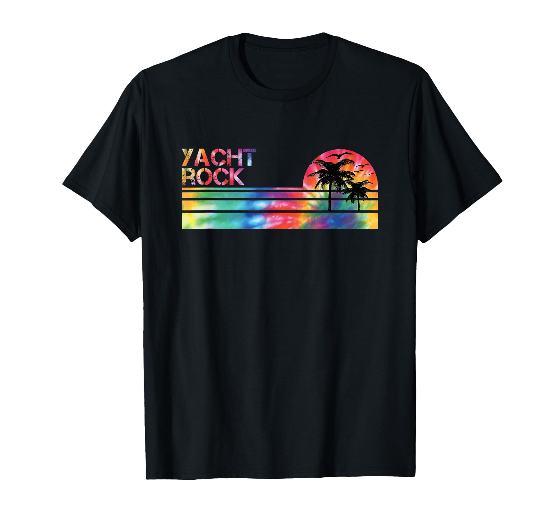 Yacht Rock Tie Dye Inspired Striped T-Shirt - Novelty Apparel for Adults - T-Shirt, Sweatshirt, Hoodie