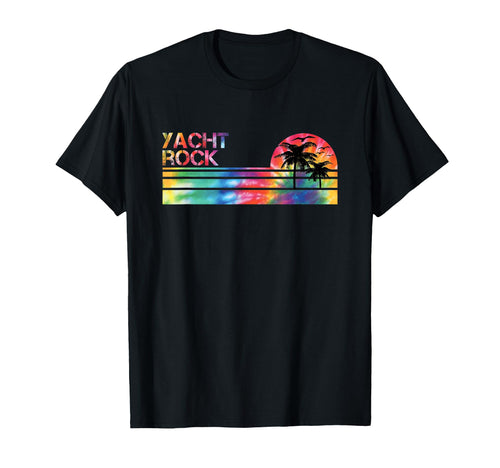 Yacht Rock Tie Dye Inspired Striped T-Shirt - Novelty Apparel for Adults - T-Shirt, Sweatshirt, Hoodie
