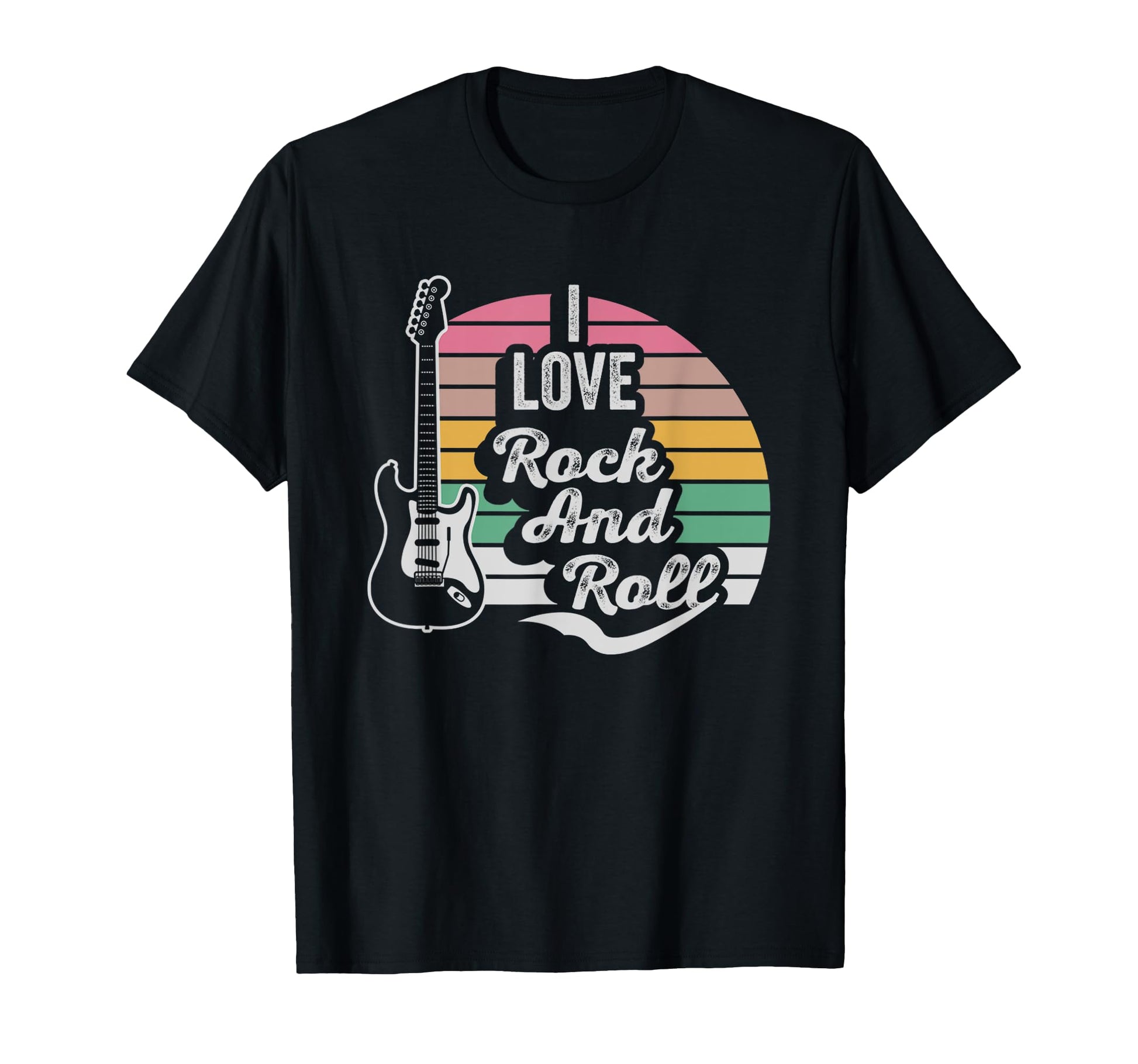 I Love Rock And Roll Guitar Art T-Shirt - Fun Novelty Design Men Women - T-Shirt, Sweatshirt, Hoodie