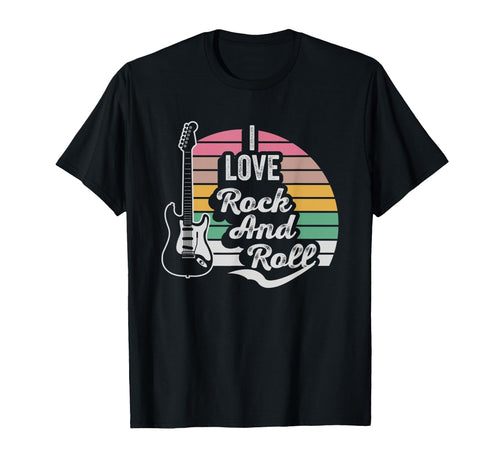 I Love Rock And Roll Guitar Art T-Shirt - Streetwear Style for Adults - T-Shirt, Sweatshirt, Hoodie