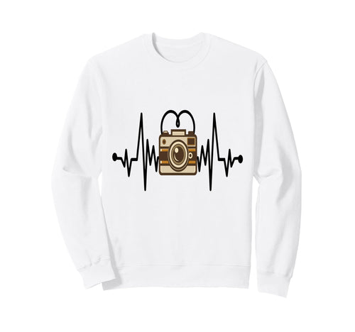 Womens Funny Camera Heartbeat Sweatshirt - Minimalist Print Men Women - T-Shirt, Sweatshirt, Hoodie