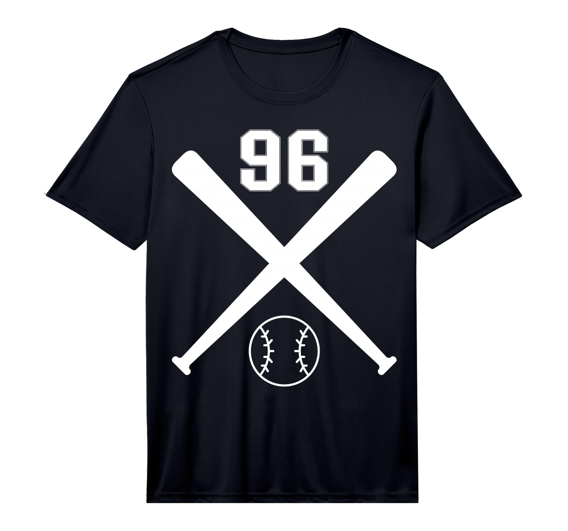 Baseball Softball Number 96 Performance T-Shirt - Unique Graphic for Adults - T-Shirt, Sweatshirt, Hoodie