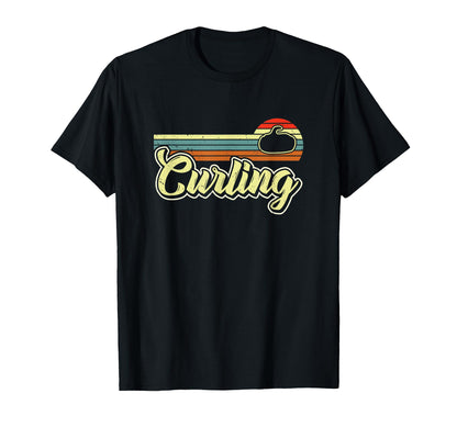 Curling Stripes Sports T-Shirt - Custom Art Print Men Women - T-Shirt, Sweatshirt, Hoodie