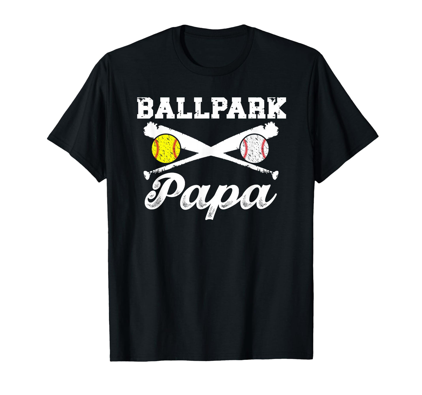 Ballpark Papa Softball Baseball Papa T-Shirt - Trendy Graphic Men Women - T-Shirt, Sweatshirt, Hoodie