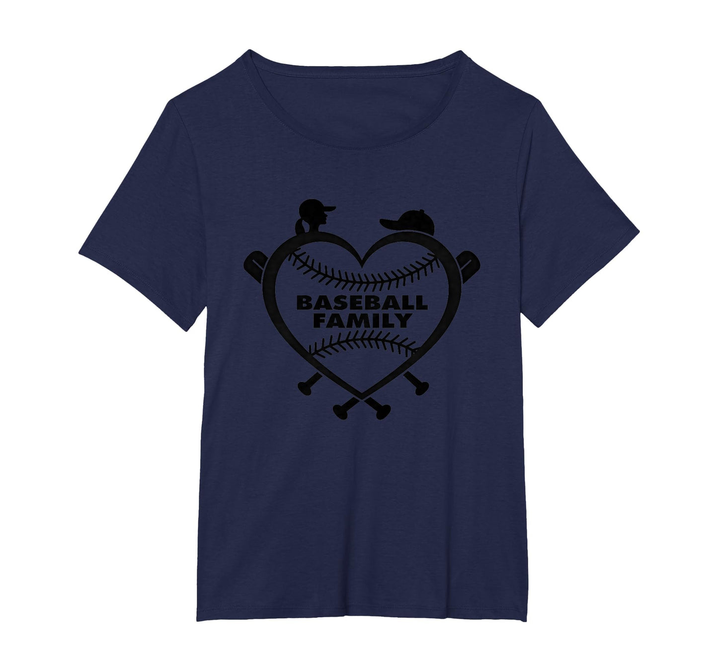 Baseball Family Sister Heart Love Fan T-Shirt - Custom Art Print Men Women - T-Shirt, Sweatshirt, Hoodie