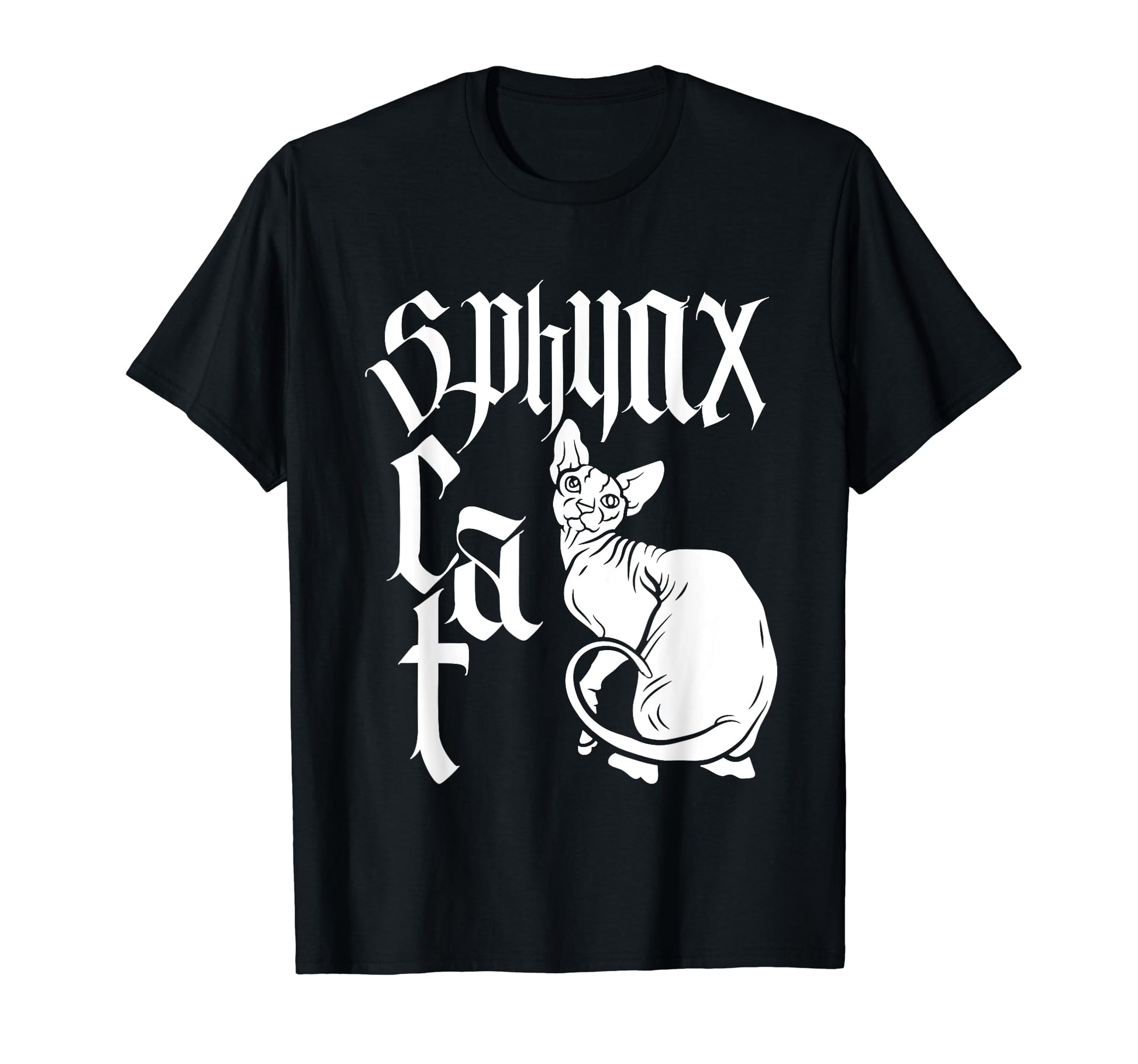Sphynx Cat Y2K Aesthetic Grunge T-Shirt - Novelty Apparel Unisex - T-Shirt, Sweatshirt, Hoodie