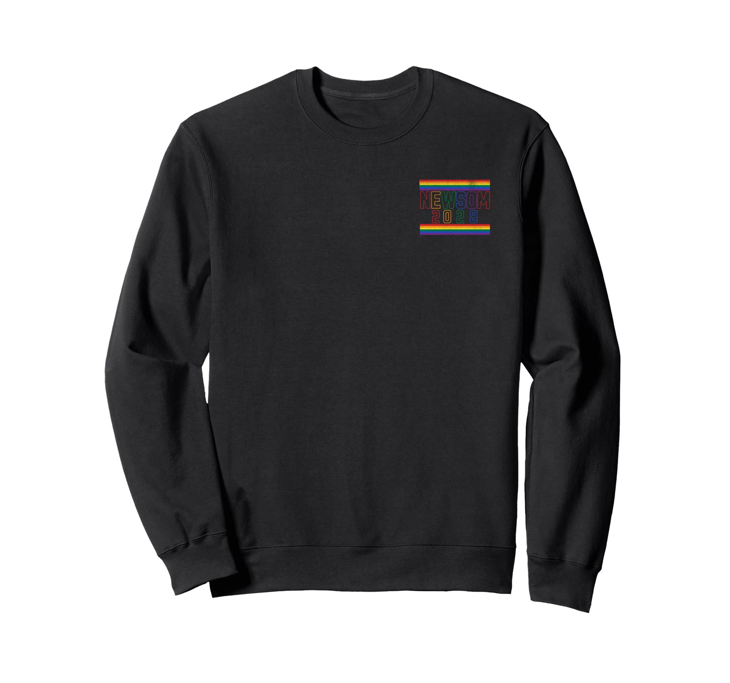 Gavin Newsom 2028 Lgbtq Stripe Sweatshirt - Unique Graphic for Adults - T-Shirt, Sweatshirt, Hoodie