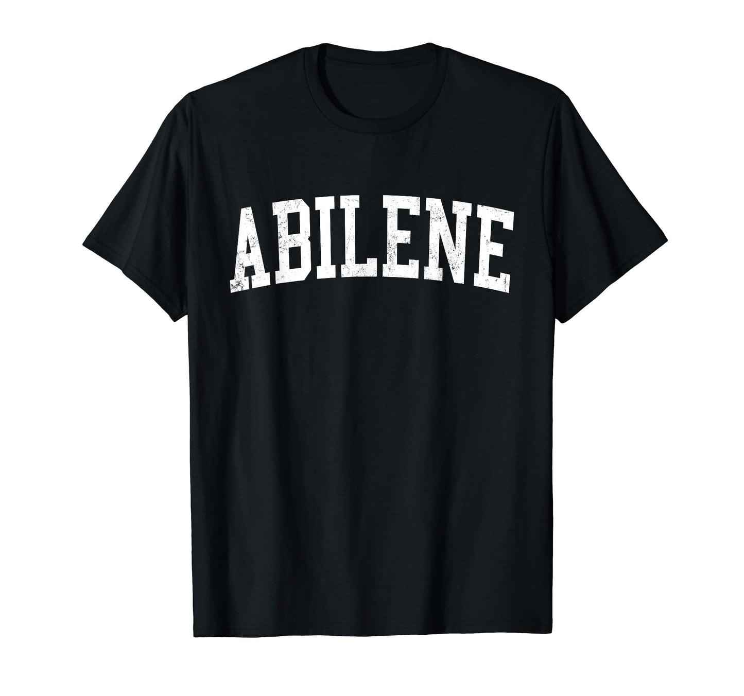 Abilene Tx Distressed White Varsity T-Shirt - Minimalist Print Men Women - T-Shirt, Sweatshirt, Hoodie