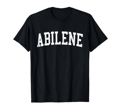 Abilene Tx Distressed White Varsity T-Shirt - Minimalist Print Men Women - T-Shirt, Sweatshirt, Hoodie