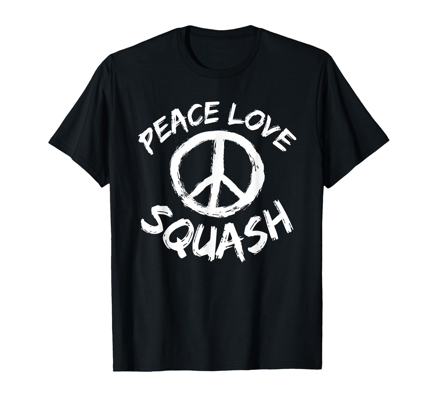 Squash Coach Squash Training Peace Love T-Shirt - Graphic Print Men Women - T-Shirt, Sweatshirt, Hoodie