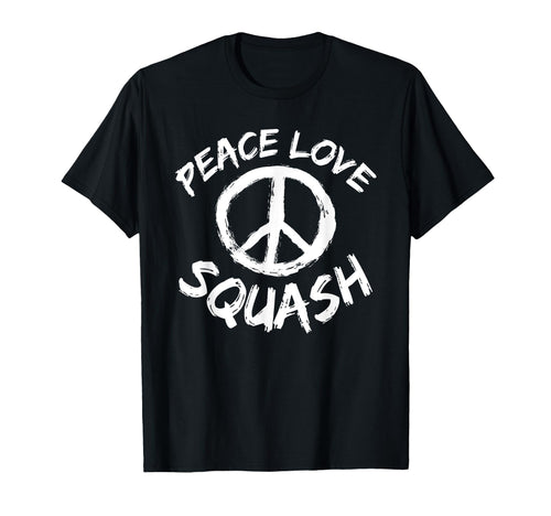 Squash Coach Squash Training Peace Love T-Shirt - Graphic Print Men Women - T-Shirt, Sweatshirt, Hoodie