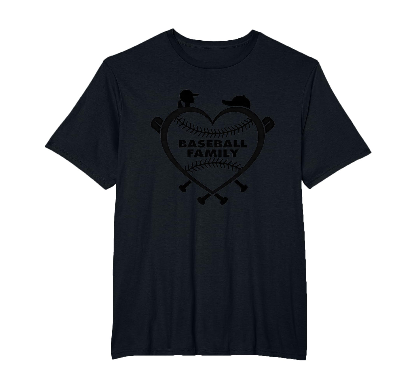 Baseball Family Sister Heart Love T-Shirt - Fun Novelty Design Men Women - T-Shirt, Sweatshirt, Hoodie