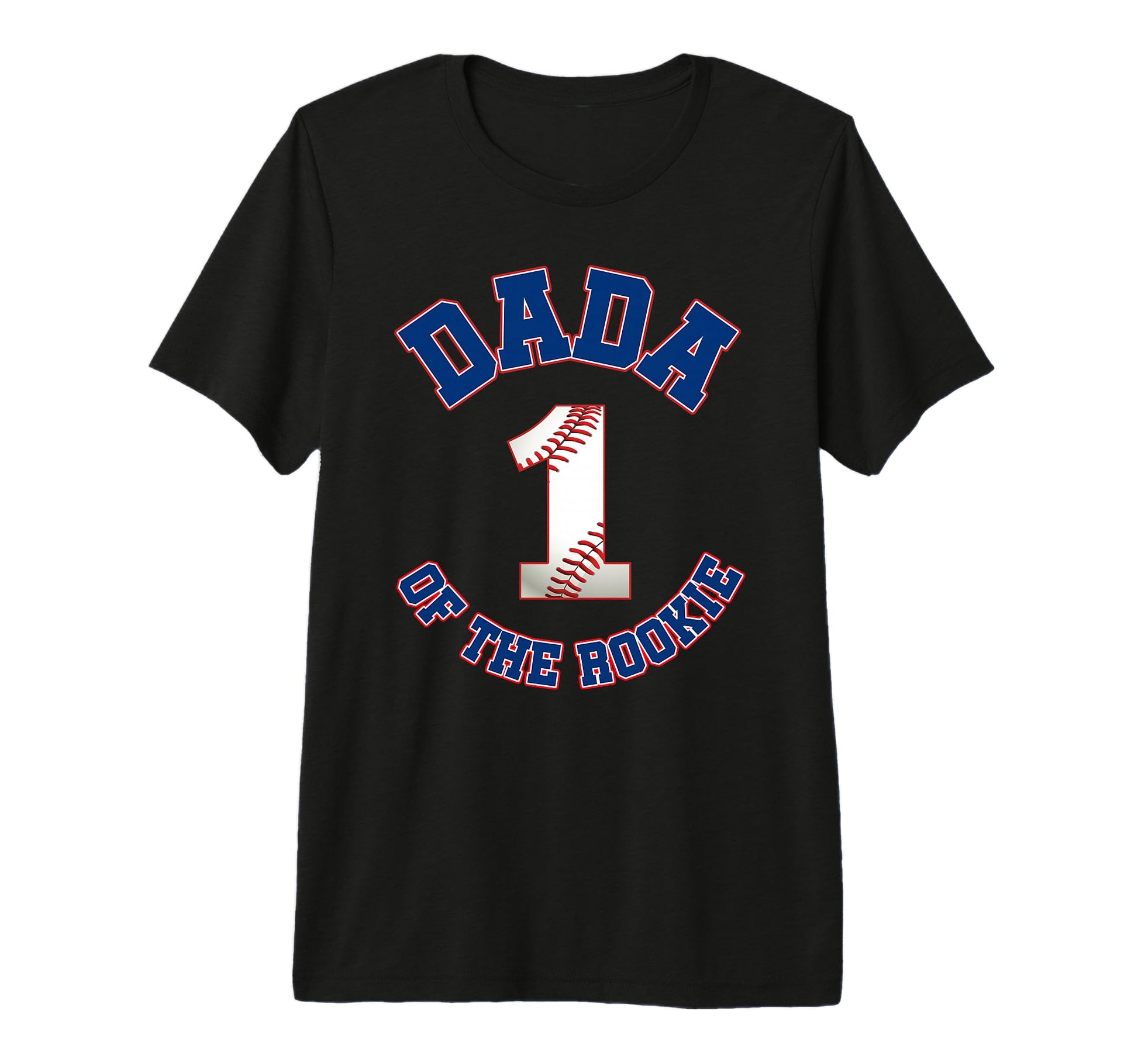 Mens Dada Rookie 1St Birthday Baseball T-Shirt - Minimalist Print Unisex - T-Shirt, Sweatshirt, Hoodie
