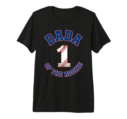 Mens Dada Rookie 1St Birthday Baseball T-Shirt - Minimalist Print Unisex - T-Shirt, Sweatshirt, Hoodie