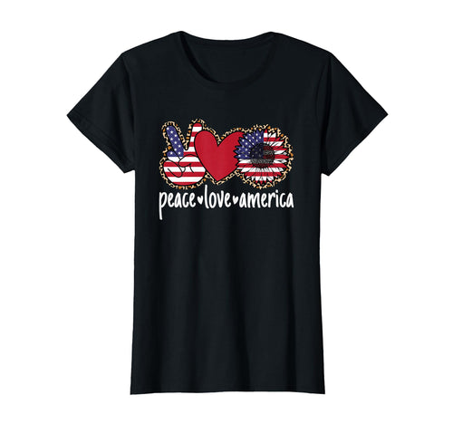 Peace Love America Usa Patriotic 4Th July T-Shirt - Trendy Graphic Unisex - T-Shirt, Sweatshirt, Hoodie