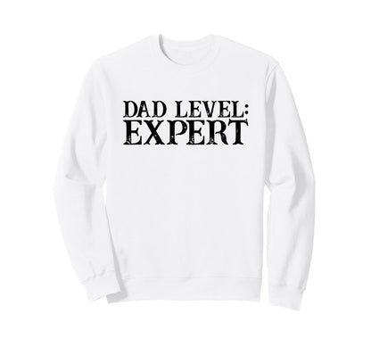 Dad Level Expert Video Gamer Nerd Sweatshirt - Minimalist Print Unisex - T-Shirt, Sweatshirt, Hoodie