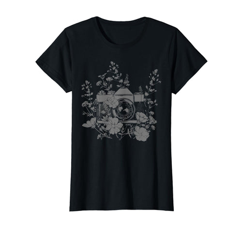 Photographer Camera Flowers Photography T-Shirt - Trendy Graphic for Adults - T-Shirt, Sweatshirt, Hoodie