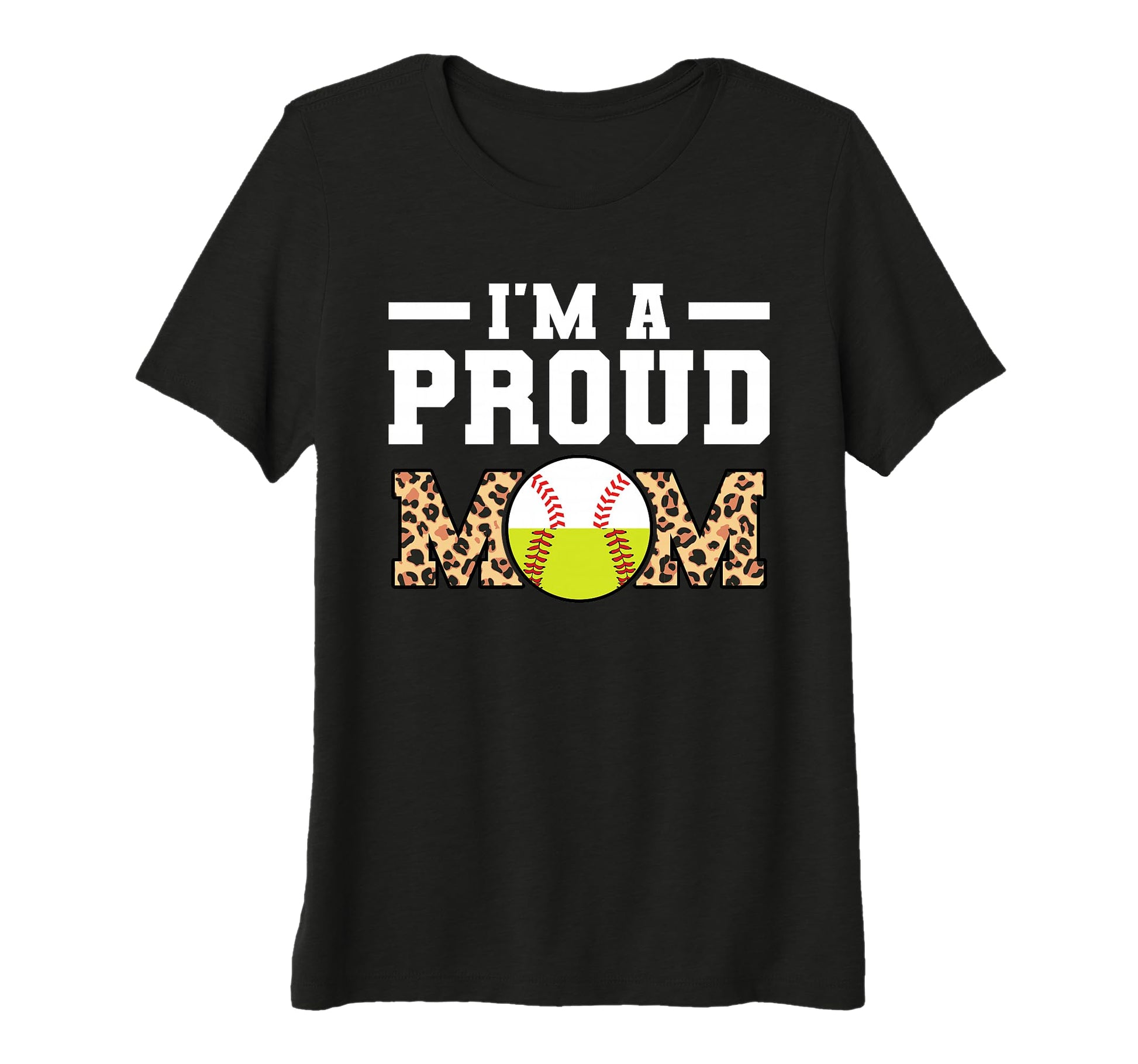 Womens Im Proud Mom Softball Tri Blend T-Shirt - Novelty Apparel Unisex - T-Shirt, Sweatshirt, Hoodie